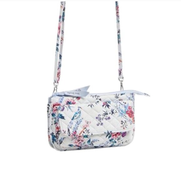 Vera Bradley RFID Wallet Crossbody in Magnifique Floral Travel Purse NWT - Picture 1 of 9